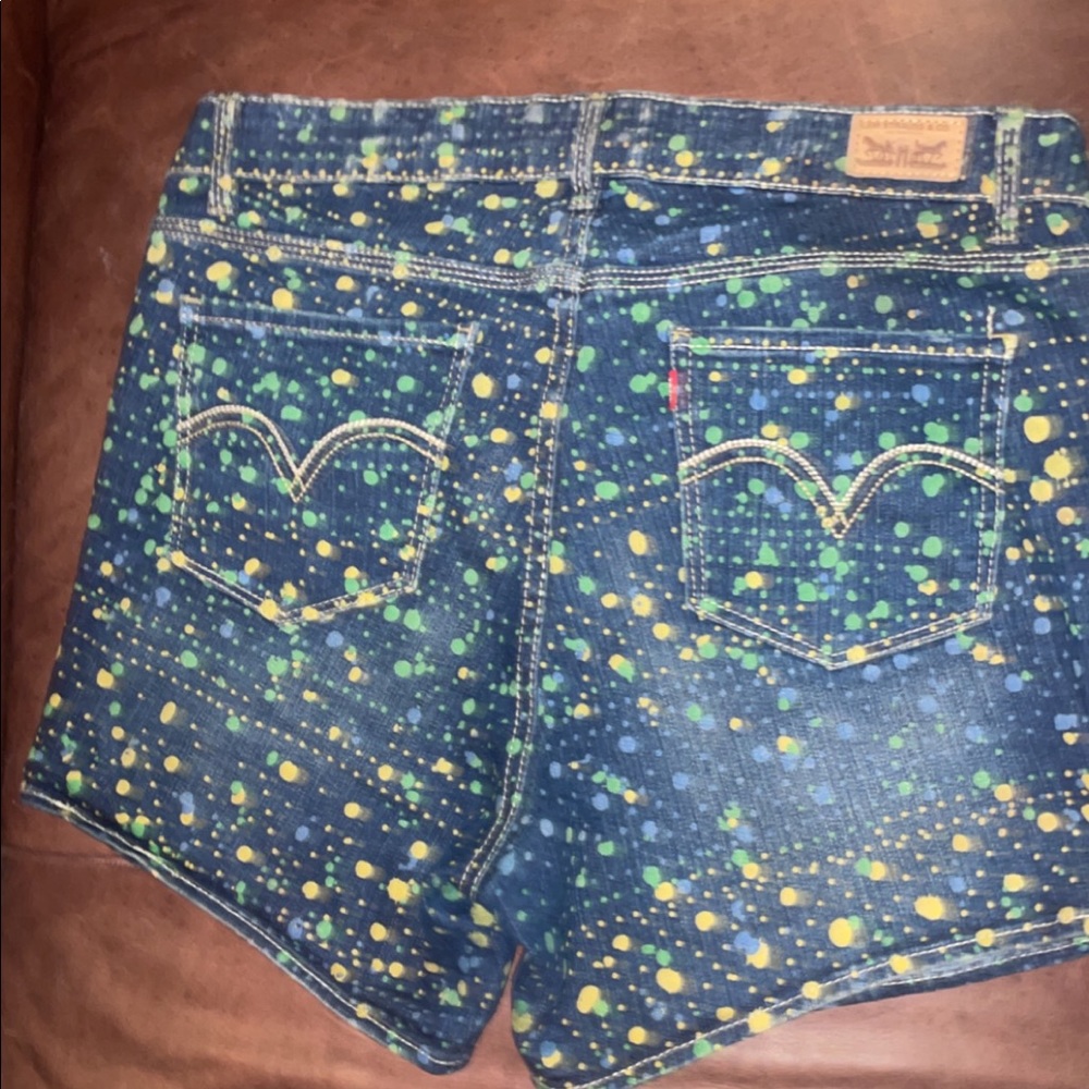 levi’s strauss paint splatter shorts 2012
